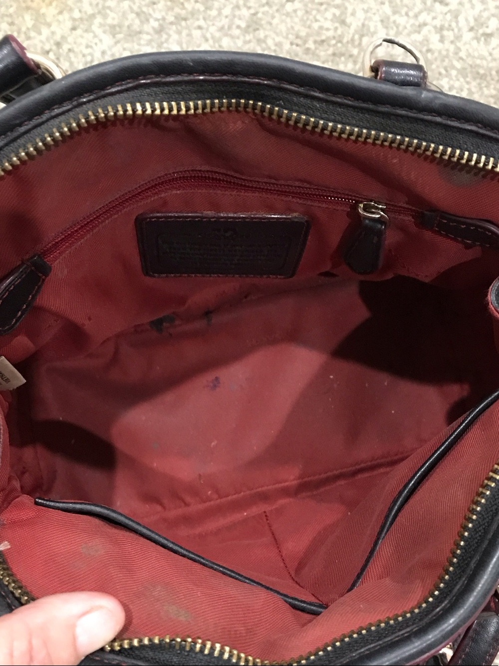 Coach Prince Street Brown Signature Monogram Satchel with Black Trim - Picture 6 of 7